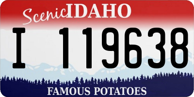 ID license plate I119638