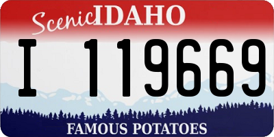 ID license plate I119669