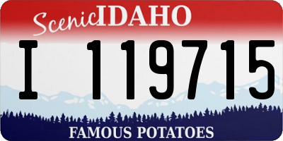 ID license plate I119715