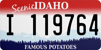 ID license plate I119764