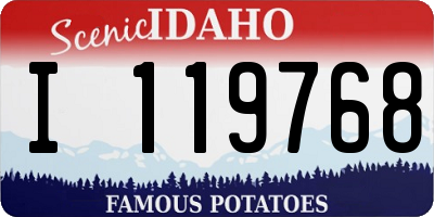 ID license plate I119768