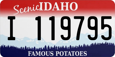 ID license plate I119795