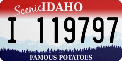 ID license plate I119797