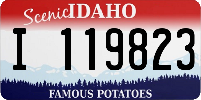 ID license plate I119823
