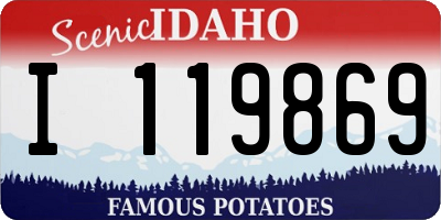 ID license plate I119869