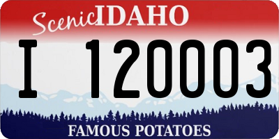 ID license plate I120003