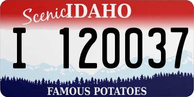 ID license plate I120037