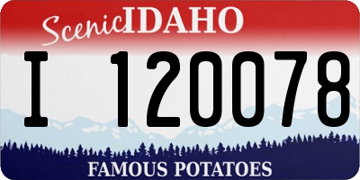 ID license plate I120078