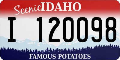 ID license plate I120098