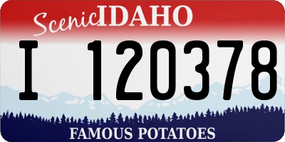 ID license plate I120378