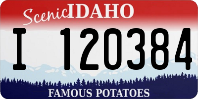 ID license plate I120384
