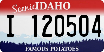 ID license plate I120504