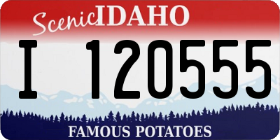 ID license plate I120555