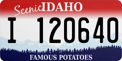 ID license plate I120640