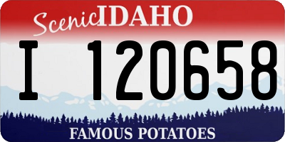 ID license plate I120658