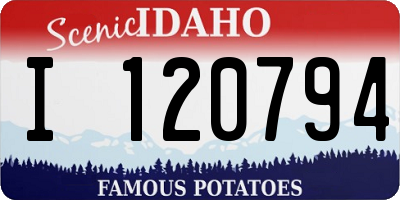 ID license plate I120794