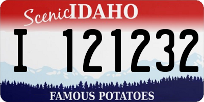 ID license plate I121232