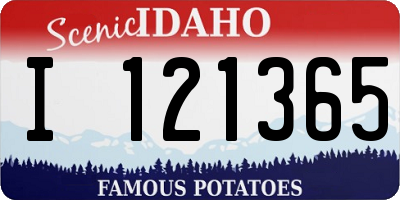ID license plate I121365