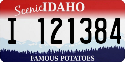 ID license plate I121384