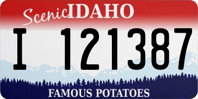 ID license plate I121387