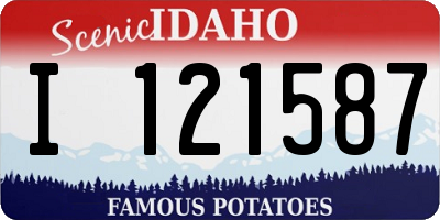 ID license plate I121587