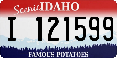 ID license plate I121599
