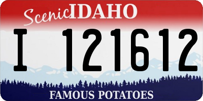 ID license plate I121612