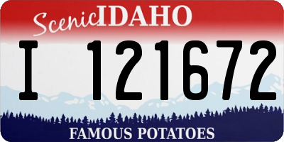 ID license plate I121672