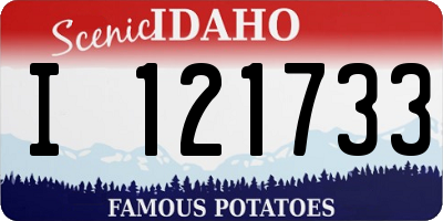 ID license plate I121733