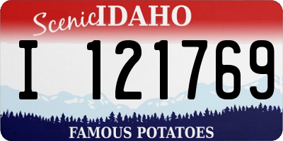 ID license plate I121769