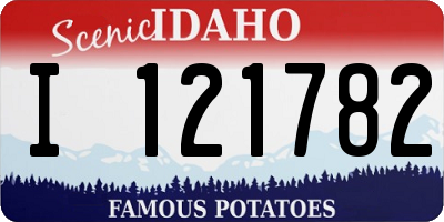 ID license plate I121782