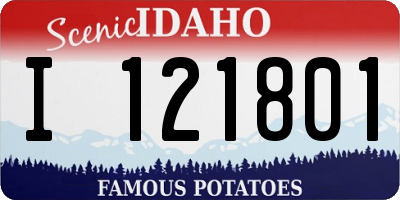 ID license plate I121801