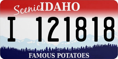 ID license plate I121818