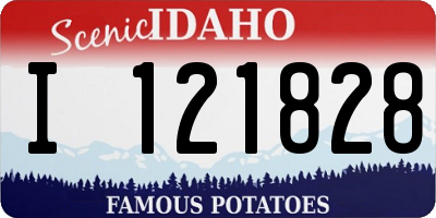 ID license plate I121828