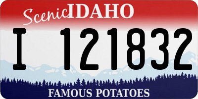 ID license plate I121832