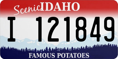 ID license plate I121849