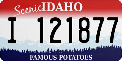 ID license plate I121877