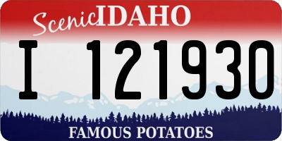 ID license plate I121930