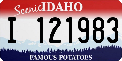 ID license plate I121983