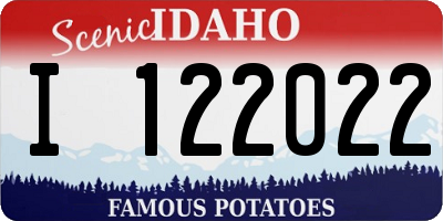 ID license plate I122022