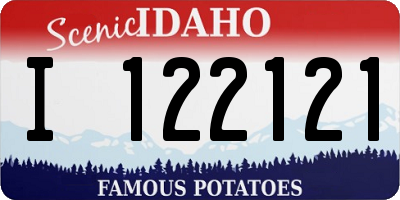 ID license plate I122121
