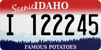 ID license plate I122245