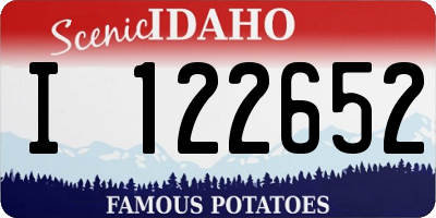 ID license plate I122652