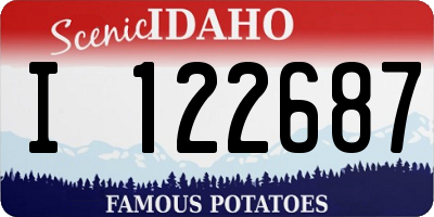 ID license plate I122687