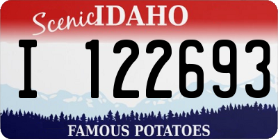 ID license plate I122693
