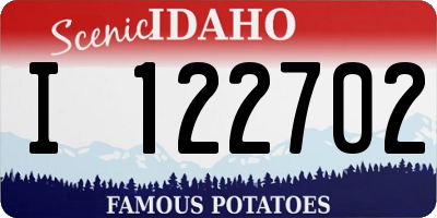 ID license plate I122702