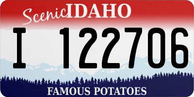 ID license plate I122706