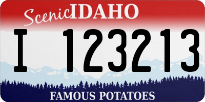 ID license plate I123213