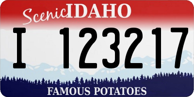 ID license plate I123217