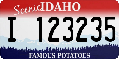 ID license plate I123235